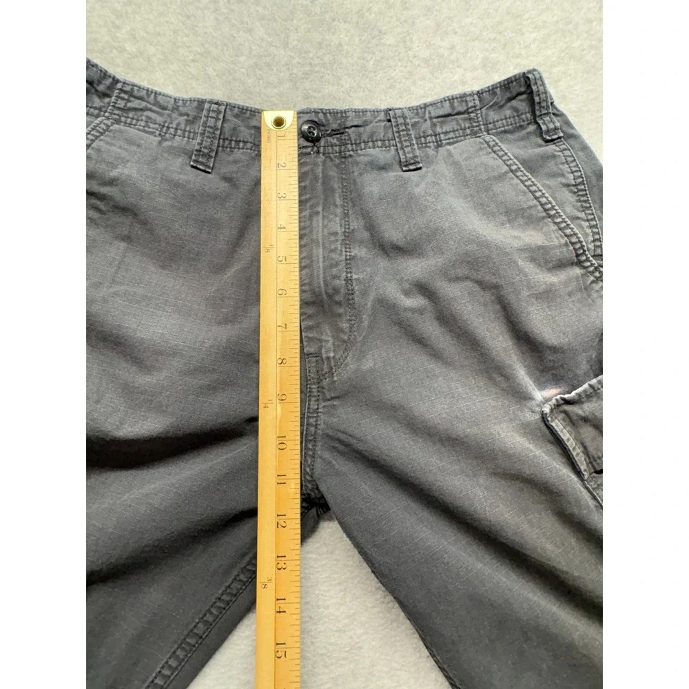Levi Strauss Mens Cargo Shorts 32 Gray Ripstop Utility Pockets 74943-0033